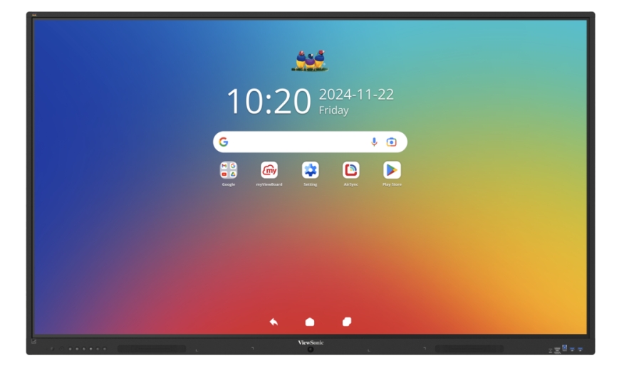 IFP6535-1-1C VIEWSONIC 65" 64 Multi touch, 9H, 450nits, 8GB RAM/128GB, Android 16, Black