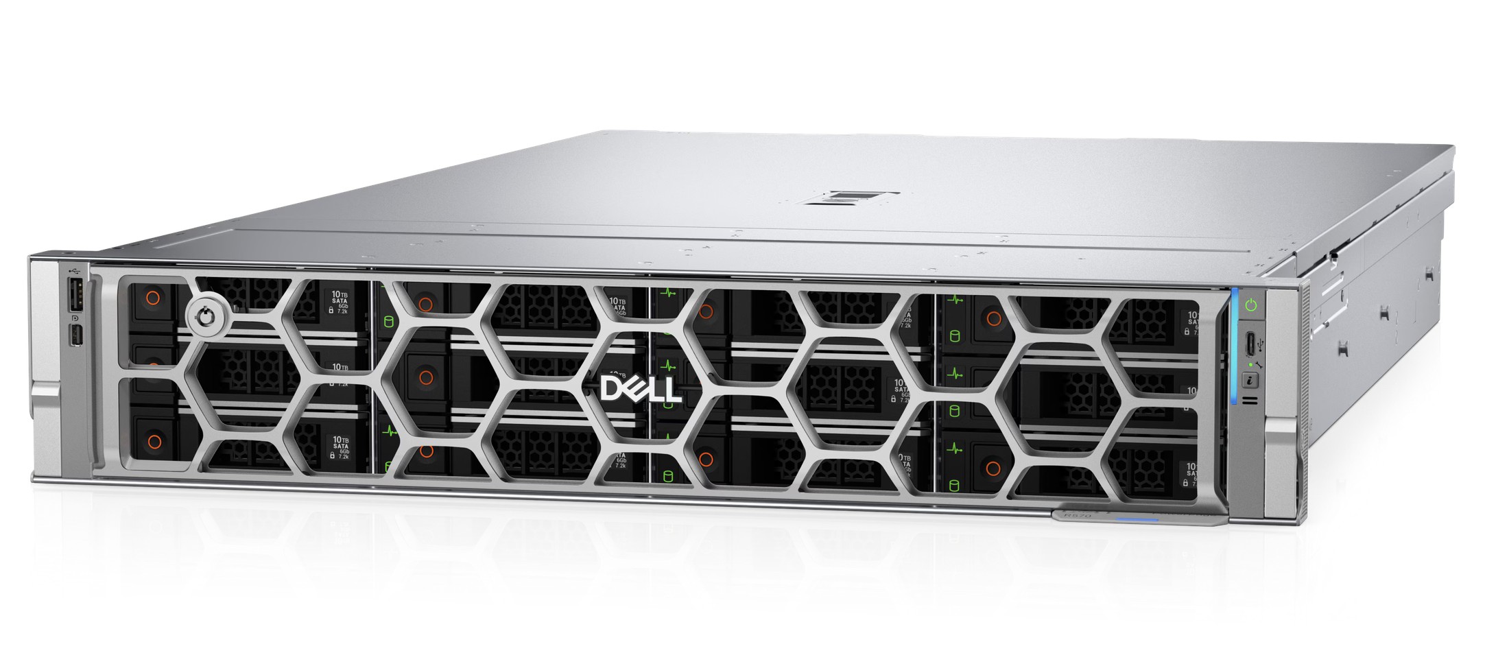 1032651928-S0384 Dell PowerEdge R570 6511P/12x3.5"/32GB/2x960GBSSD/iDRAC10Ent17G/H965i/2x1100W